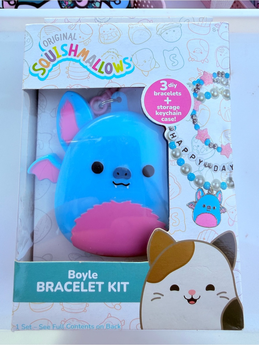 Squishmallows bat jewelry making kit bracelet Boyle the bat